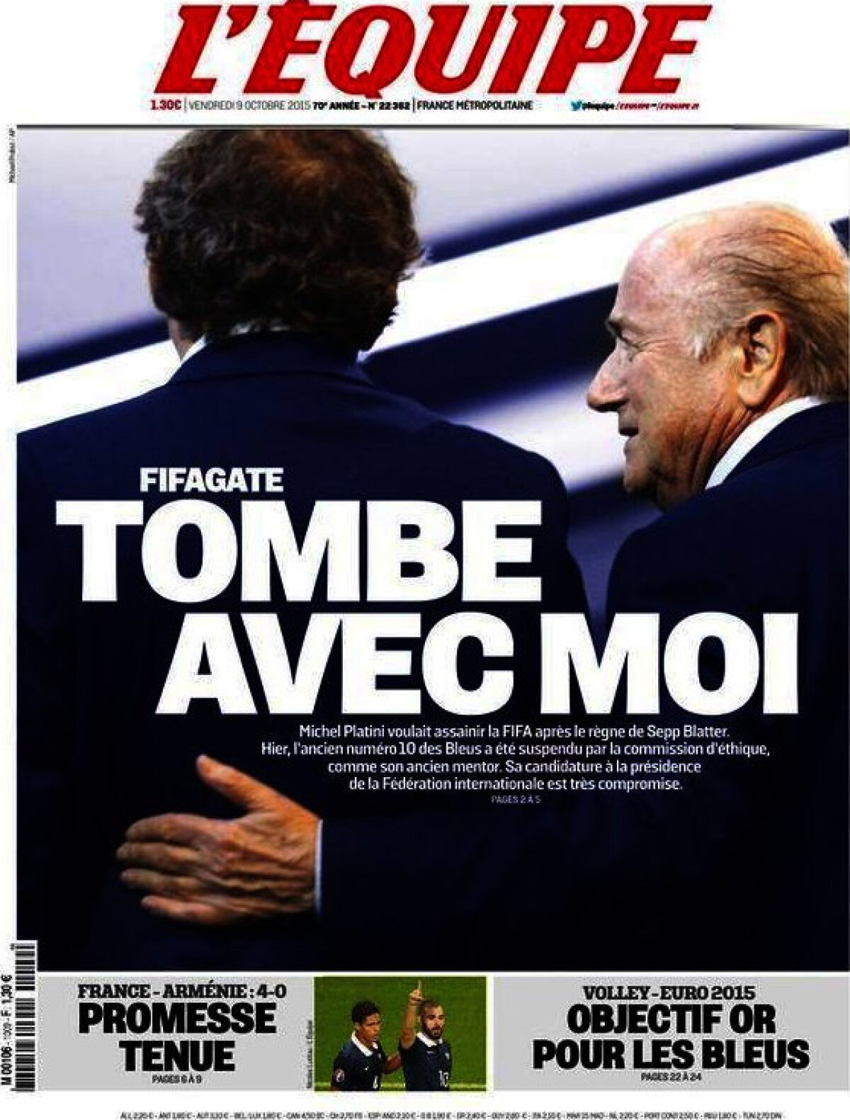 Ce scriu azi ziarele de sport din lume (9 octombrie 2015)