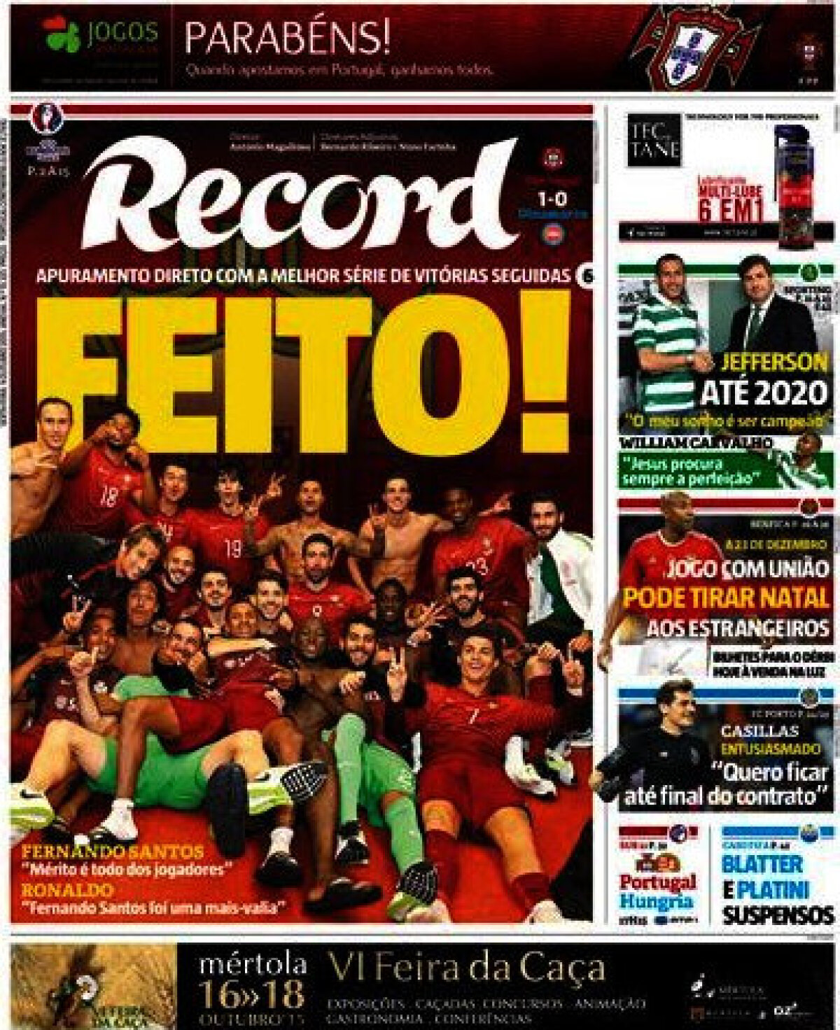 Ce scriu azi ziarele de sport din lume (9 octombrie 2015)