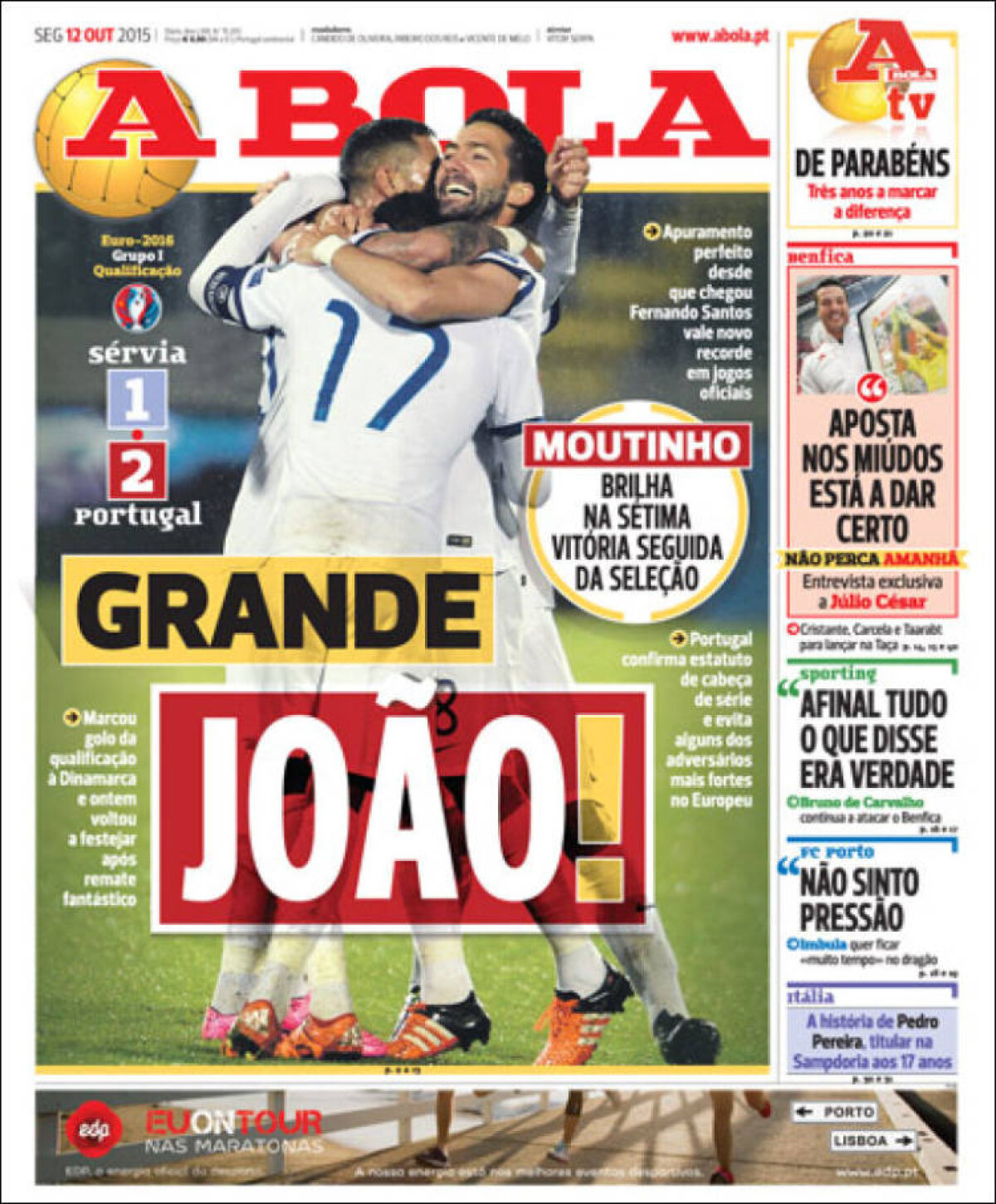 Ce scriu azi ziarele de sport din lume (12 octombrie 2015)