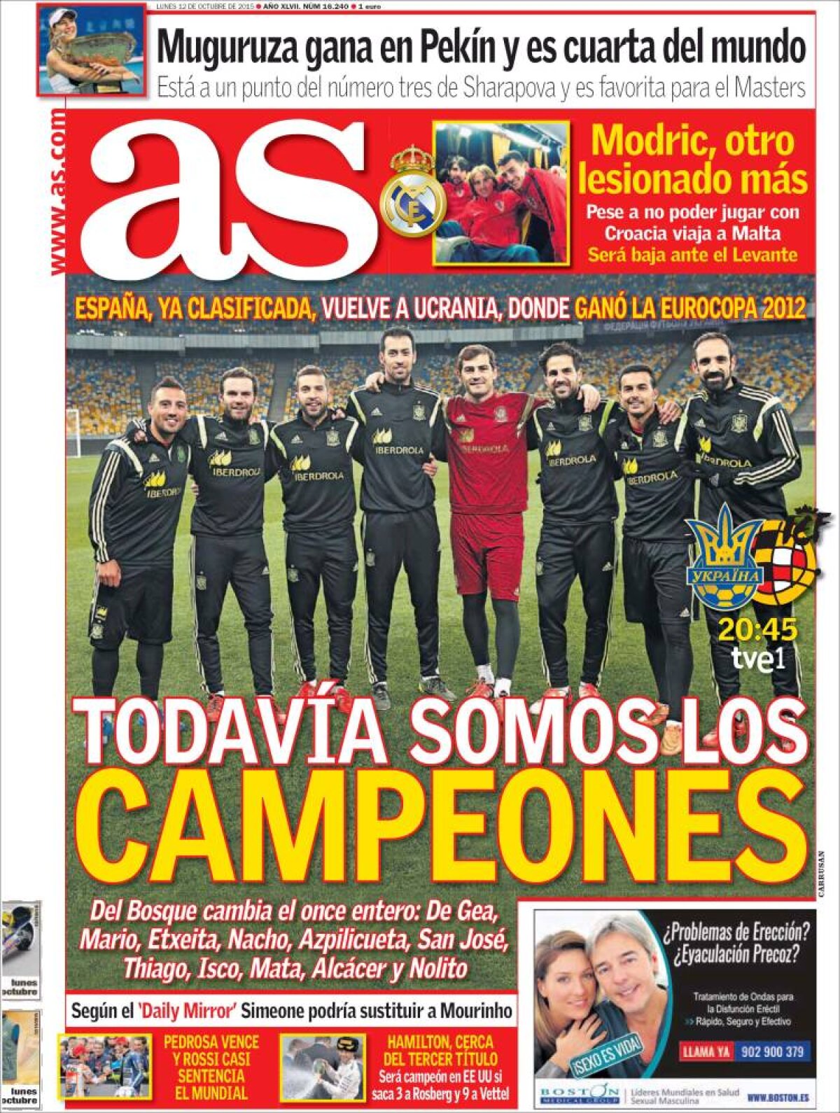 Ce scriu azi ziarele de sport din lume (12 octombrie 2015)