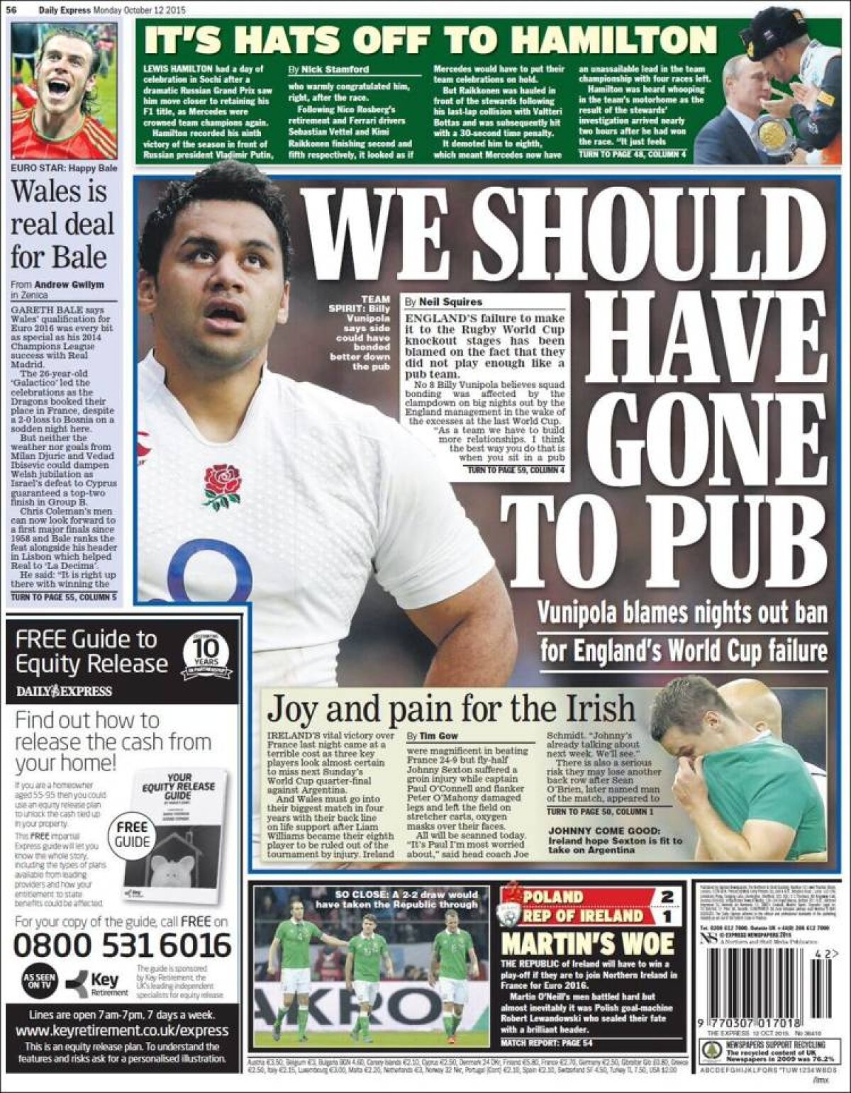 Ce scriu azi ziarele de sport din lume (12 octombrie 2015)