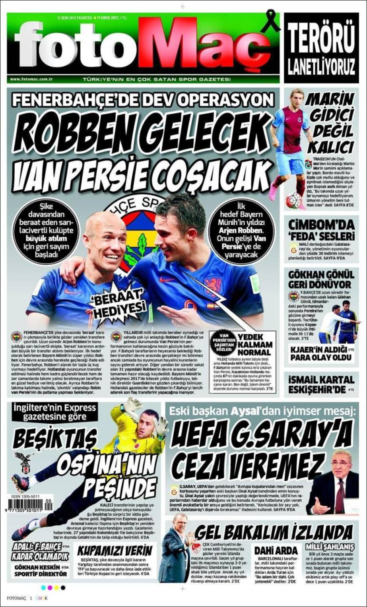 Ce scriu azi ziarele de sport din lume (12 octombrie 2015)