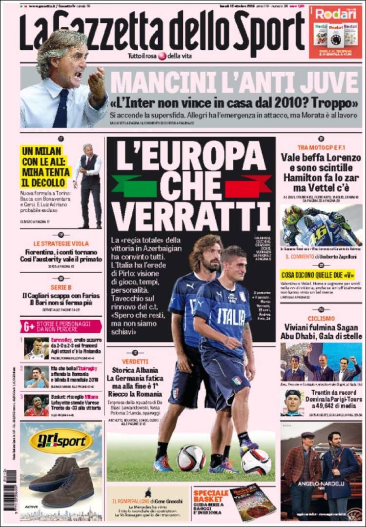 Ce scriu azi ziarele de sport din lume (12 octombrie 2015)