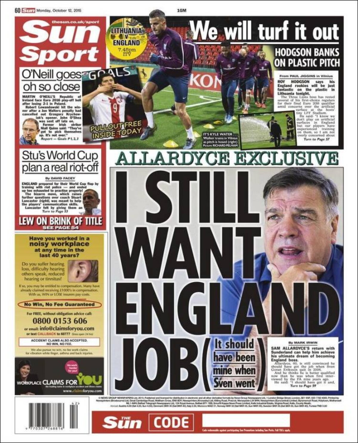 Ce scriu azi ziarele de sport din lume (12 octombrie 2015)