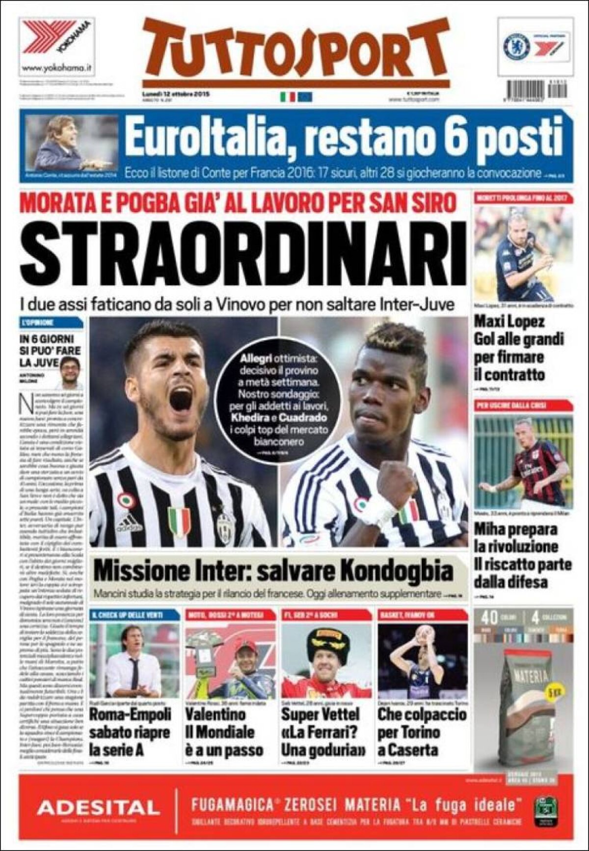 Ce scriu azi ziarele de sport din lume (12 octombrie 2015)