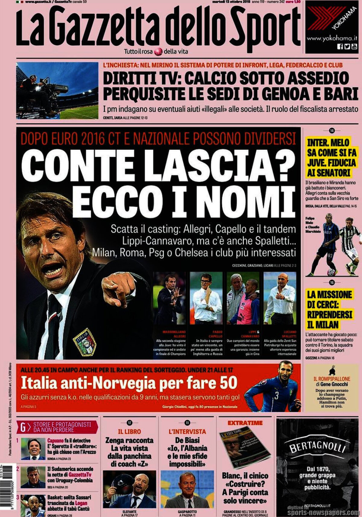 Ce scriu azi ziarele de sport din lume (13 octombrie 2015)