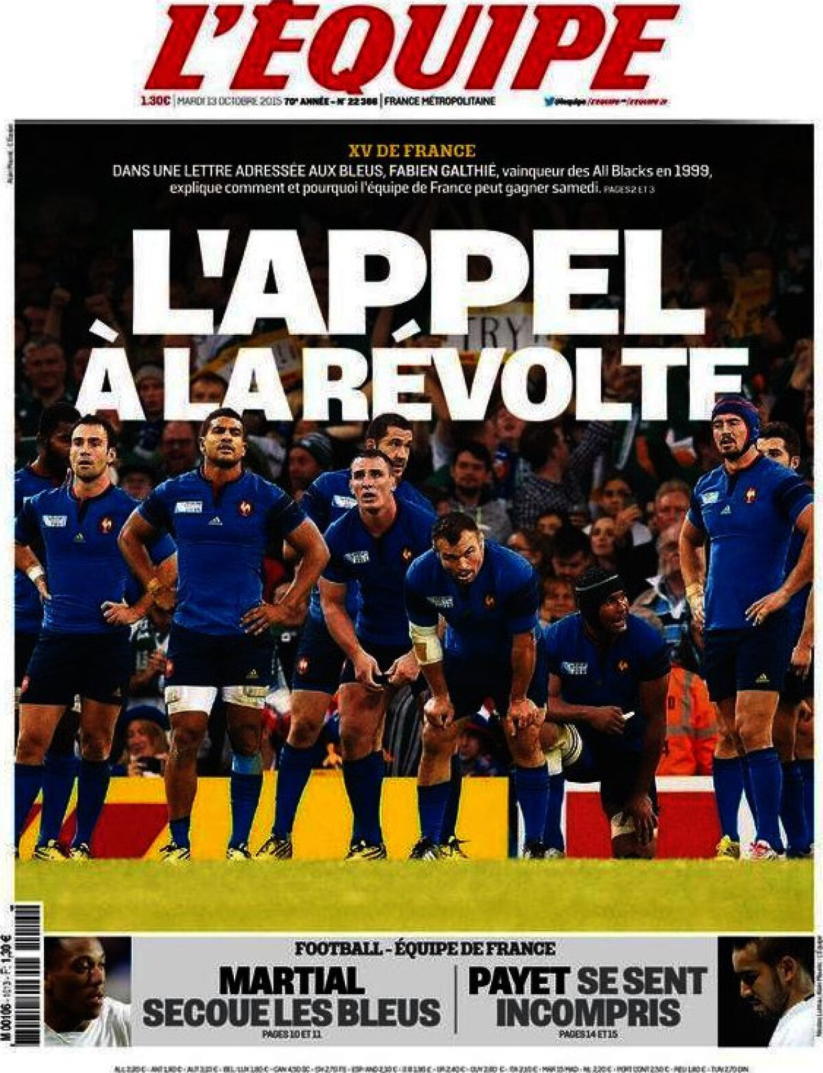 Ce scriu azi ziarele de sport din lume (13 octombrie 2015)