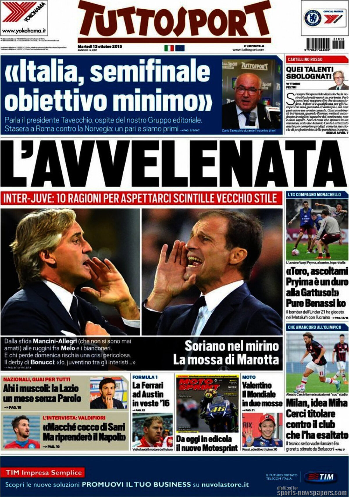 Ce scriu azi ziarele de sport din lume (13 octombrie 2015)