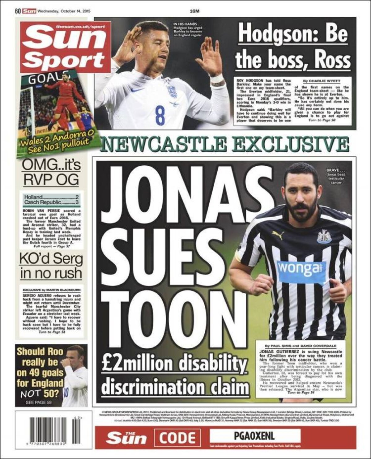 Ce scriu azi ziarele de sport din lume (14 octombrie 2015)