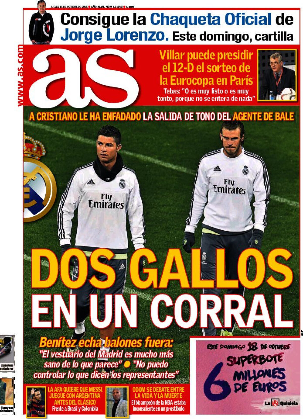 Ce scriu azi ziarele de sport din lume (15 octombrie 2015)