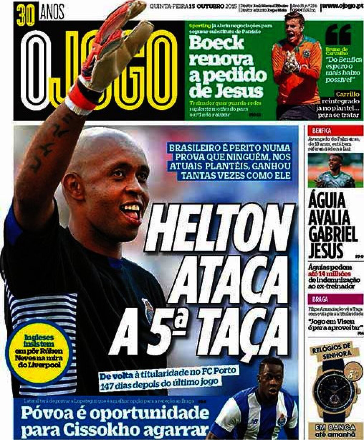 Ce scriu azi ziarele de sport din lume (15 octombrie 2015)