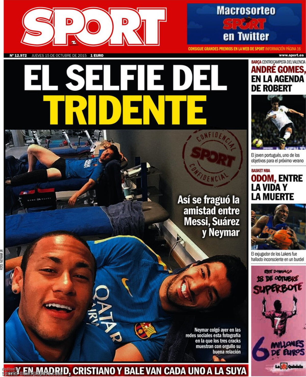 Ce scriu azi ziarele de sport din lume (15 octombrie 2015)