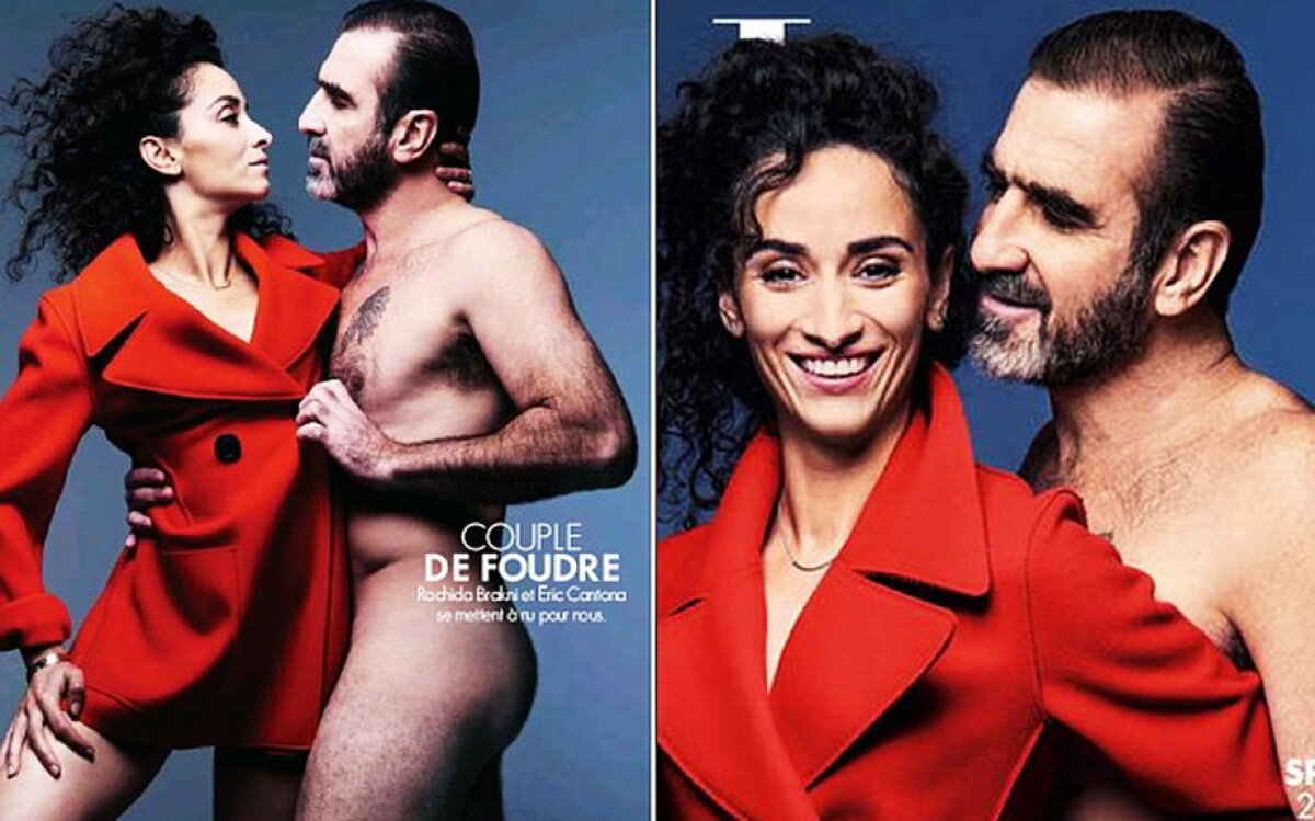 Eric Cantona, complet dezbrăcat pe coperta unei reviste din Franţa