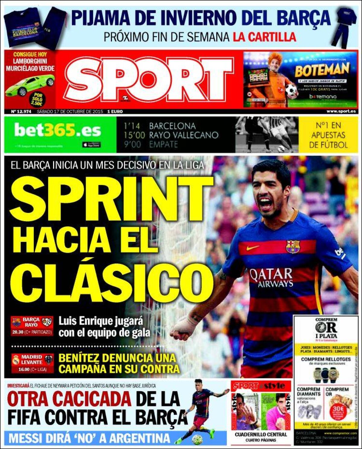 Ce scriu azi ziarele de sport din lume (17 octombrie 2015)