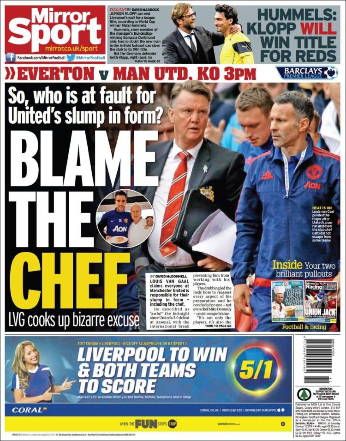 Ce scriu azi ziarele de sport din lume (17 octombrie 2015)