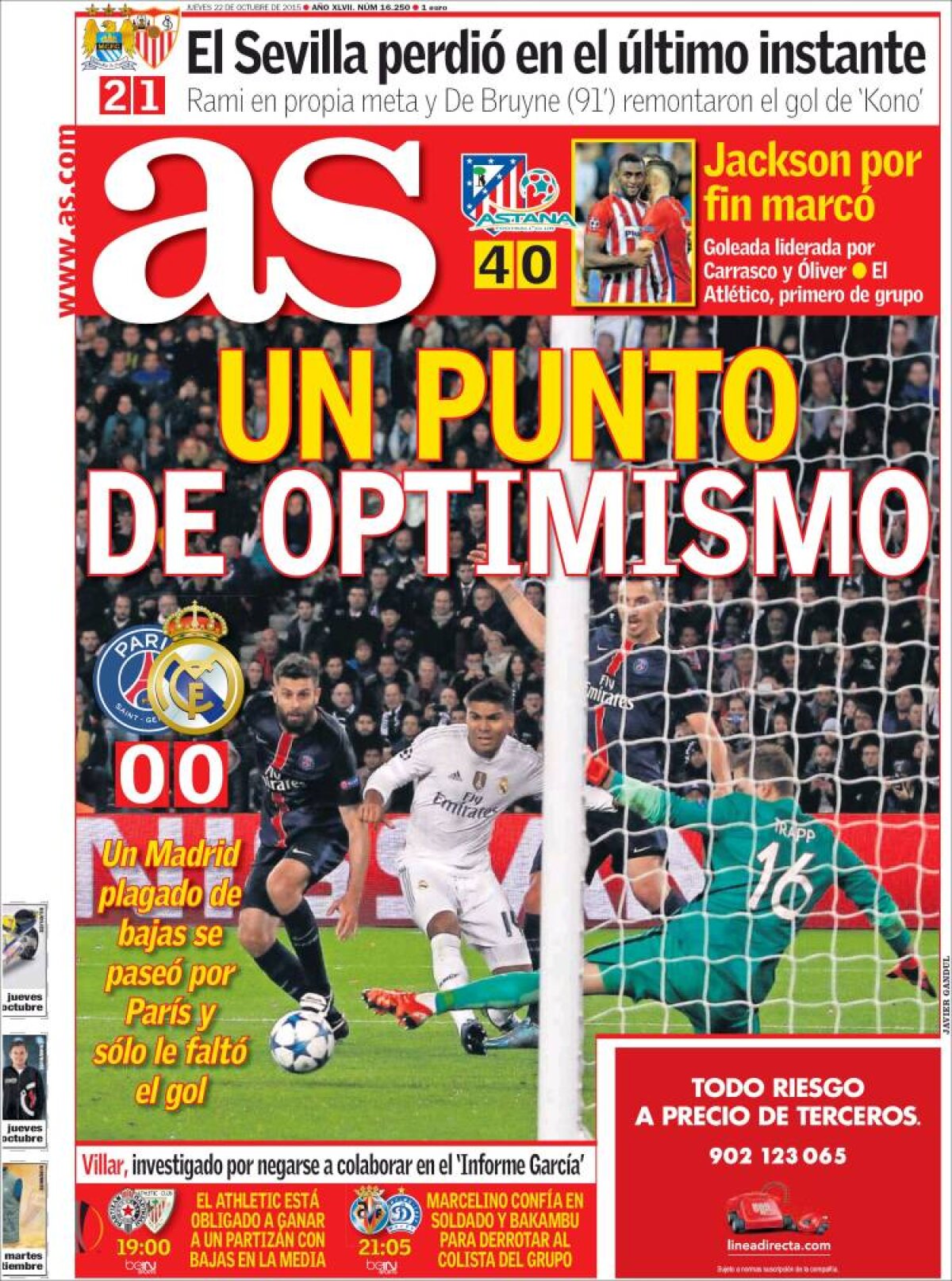 Ce scriu azi ziarele de sport din lume (22 octombrie 2015)