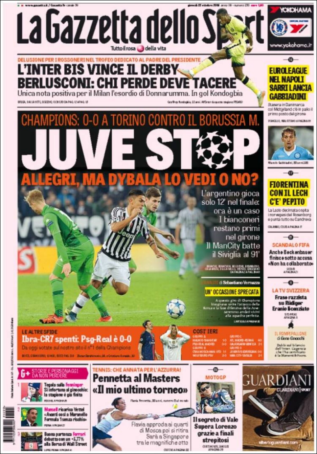 Ce scriu azi ziarele de sport din lume (22 octombrie 2015)