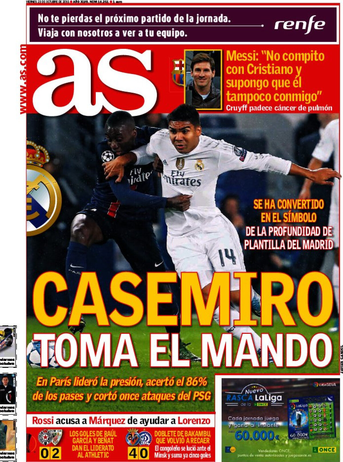 Ce scriu azi ziarele de sport din lume (23 octombrie 2015)