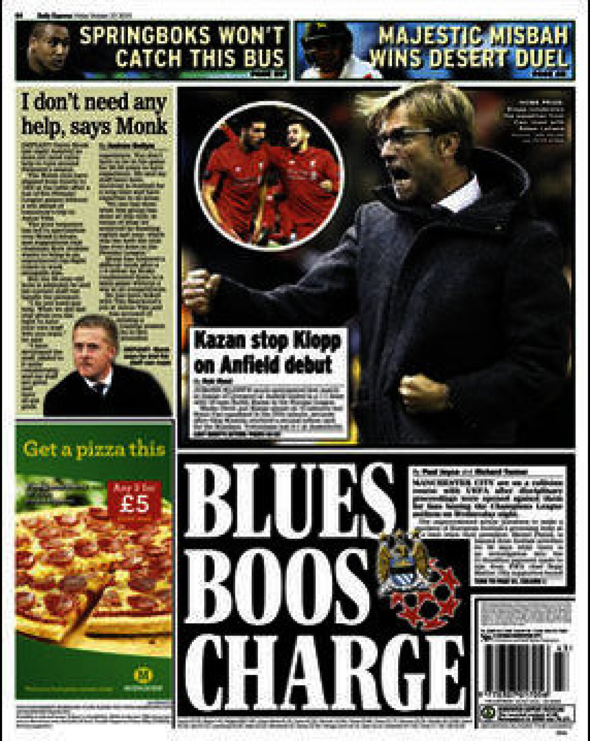 Ce scriu azi ziarele de sport din lume (23 octombrie 2015)