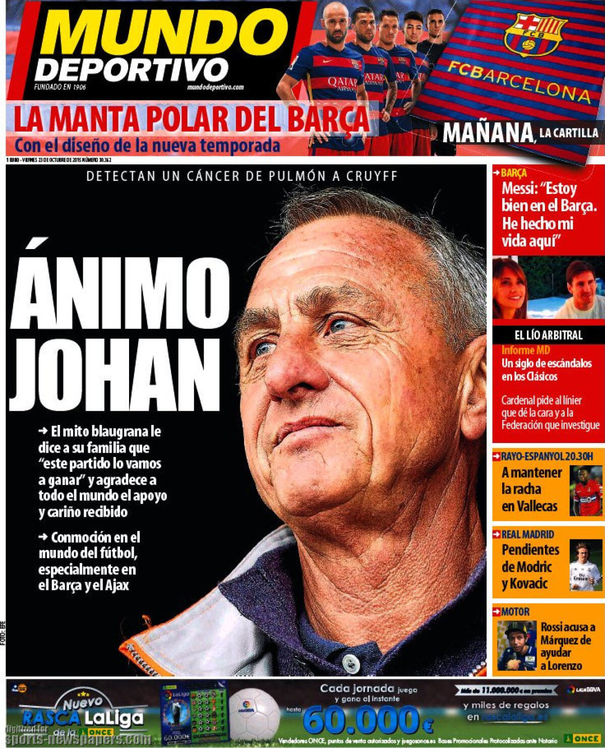 Ce scriu azi ziarele de sport din lume (23 octombrie 2015)