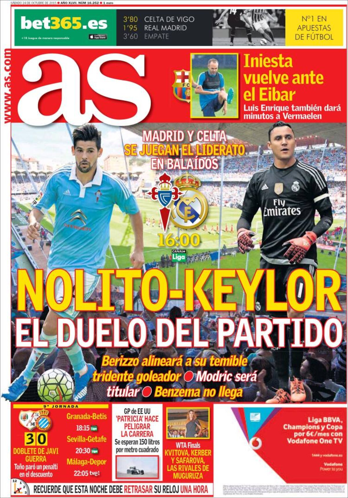 Ce scriu azi ziarele de sport din lume (24 octombrie 2015)