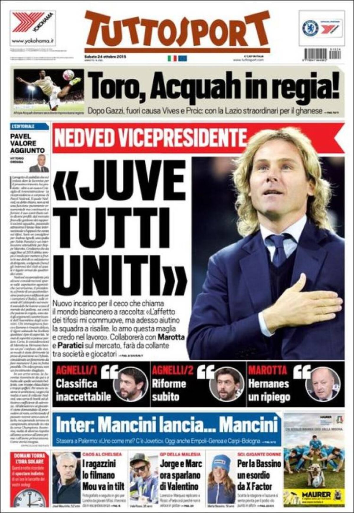 Ce scriu azi ziarele de sport din lume (24 octombrie 2015)