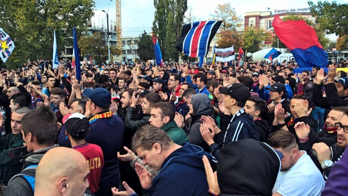 500 de oameni au protestat în Ghencea: "Am luat o decizie radicală! Nu mai mergem la nimic" » Becali îi ia în răs la TV: "Dacă au macara, pot lua Steaua"