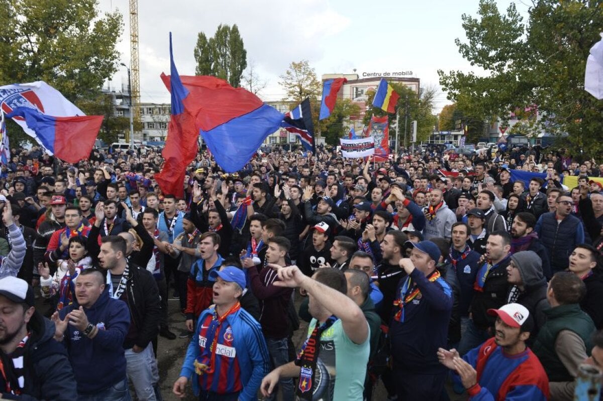 500 de oameni au protestat în Ghencea: "Am luat o decizie radicală! Nu mai mergem la nimic" » Becali îi ia în răs la TV: "Dacă au macara, pot lua Steaua"