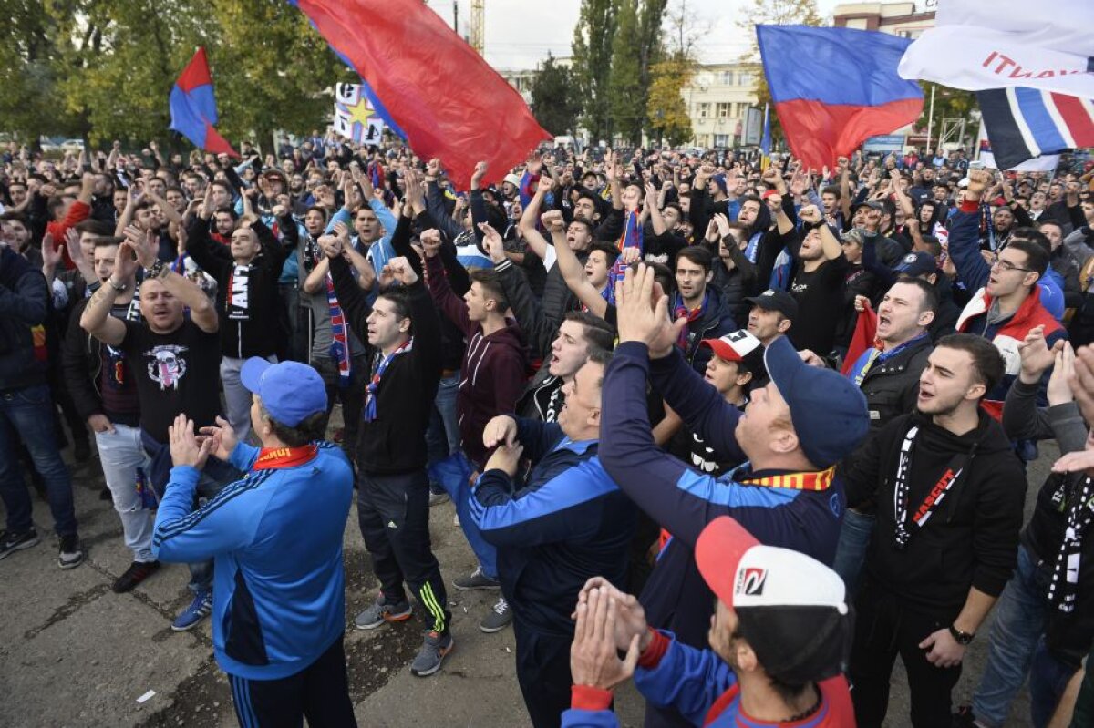 500 de oameni au protestat în Ghencea: "Am luat o decizie radicală! Nu mai mergem la nimic" » Becali îi ia în răs la TV: "Dacă au macara, pot lua Steaua"