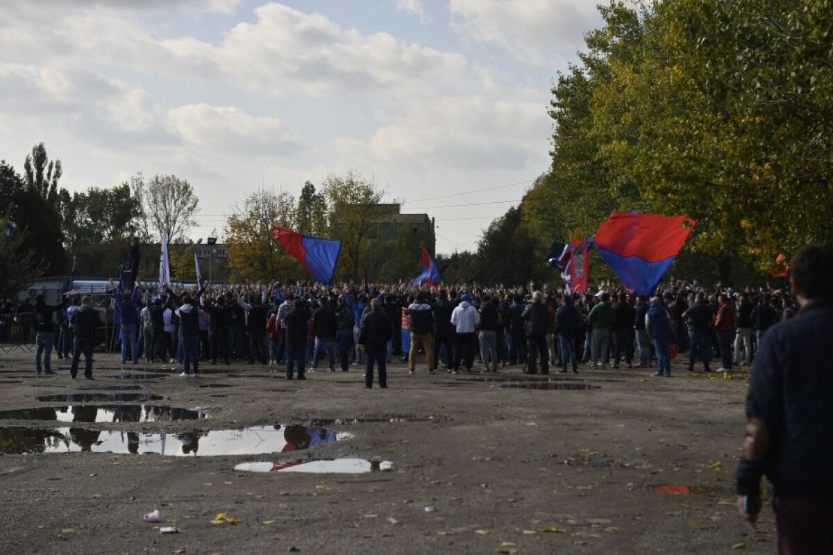500 de oameni au protestat în Ghencea: "Am luat o decizie radicală! Nu mai mergem la nimic" » Becali îi ia în răs la TV: "Dacă au macara, pot lua Steaua"
