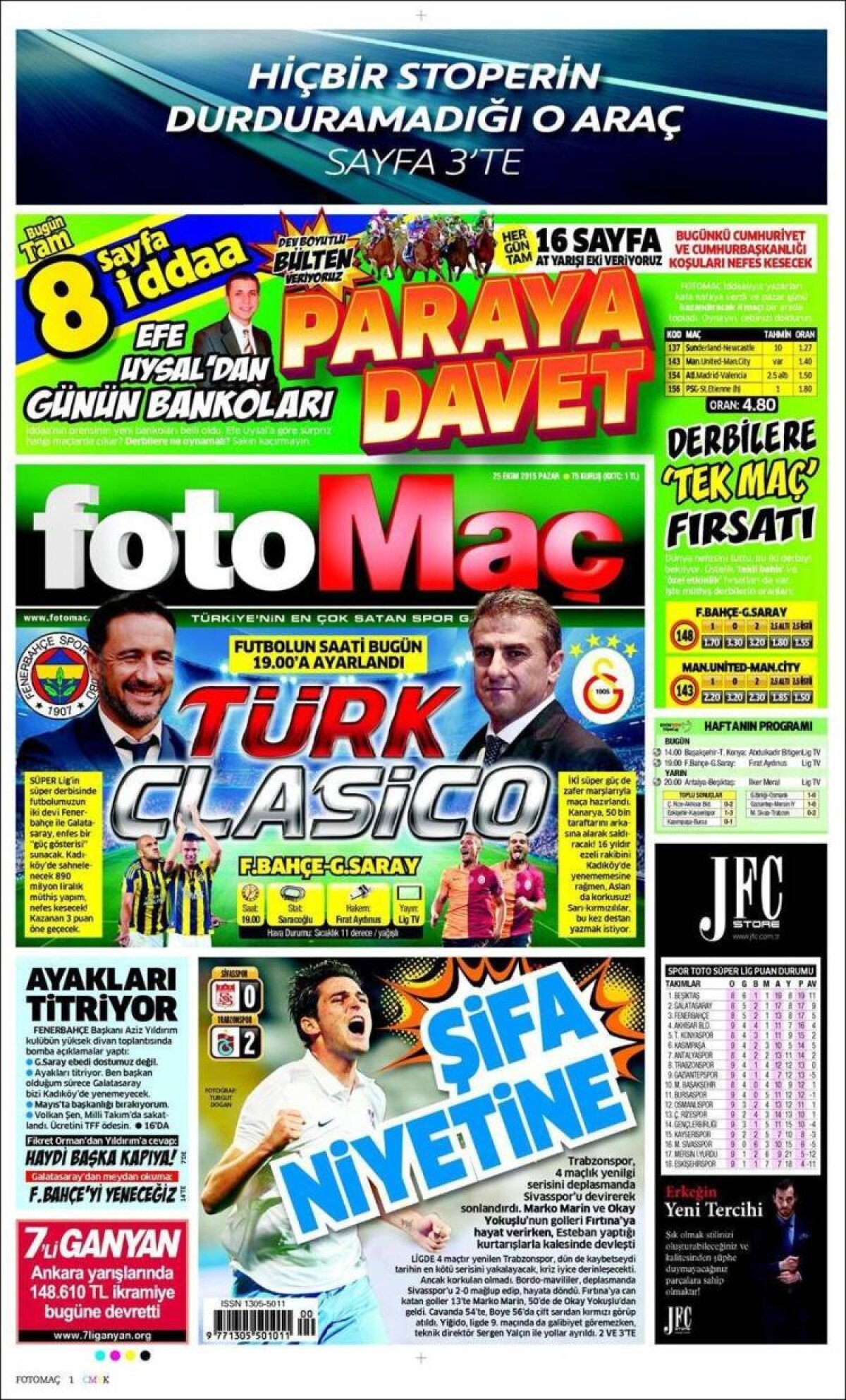 Ce scriu azi ziarele de sport din lume (25 octombrie 2015)