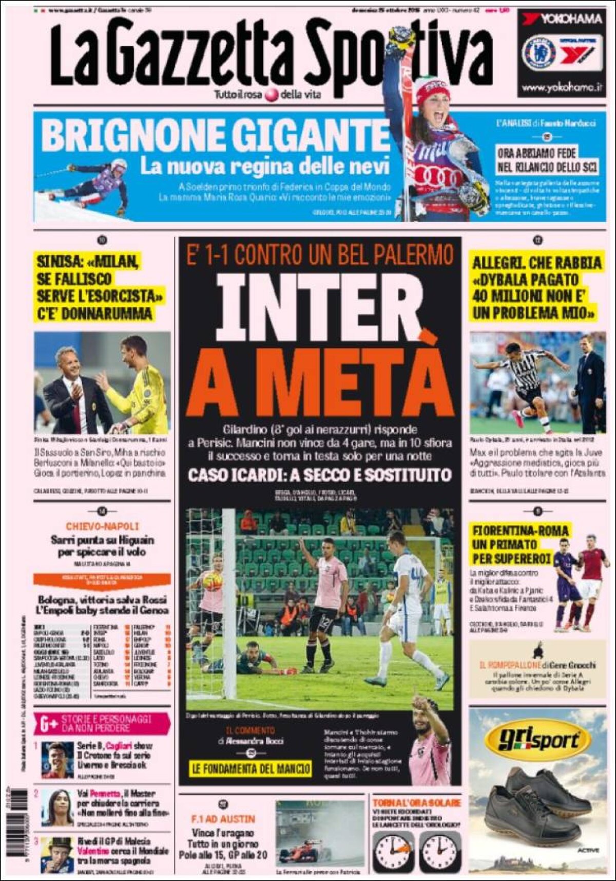 Ce scriu azi ziarele de sport din lume (25 octombrie 2015)