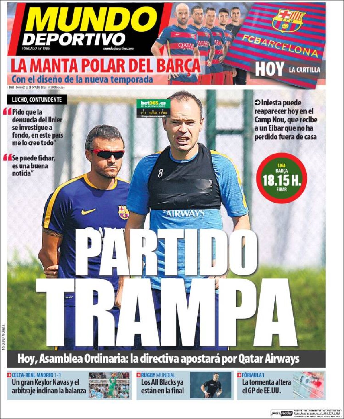 Ce scriu azi ziarele de sport din lume (25 octombrie 2015)