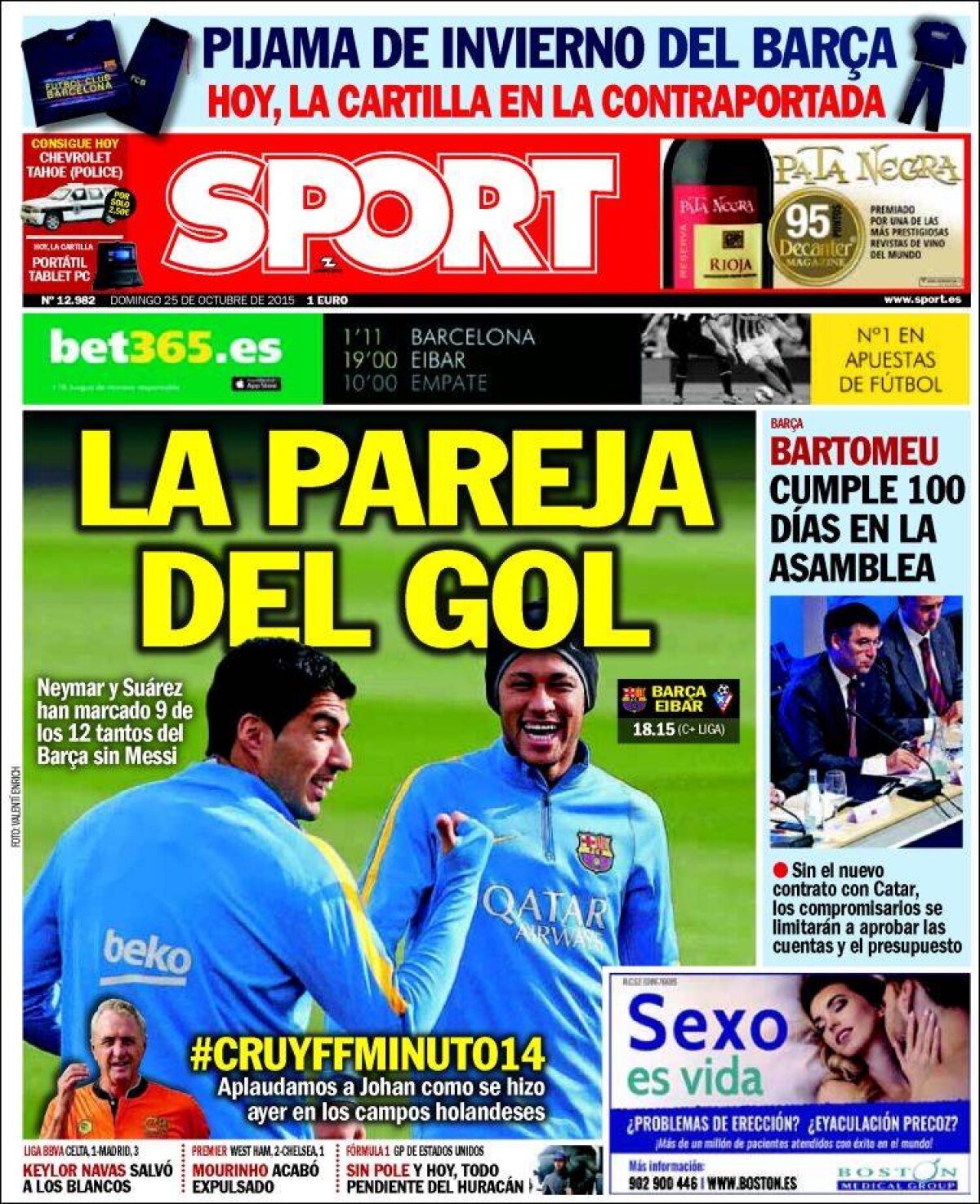 Ce scriu azi ziarele de sport din lume (25 octombrie 2015)