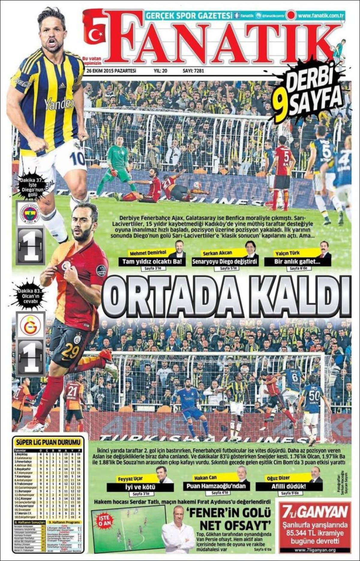 Ce scriu azi ziarele de sport din lume (26 octombrie 2015)