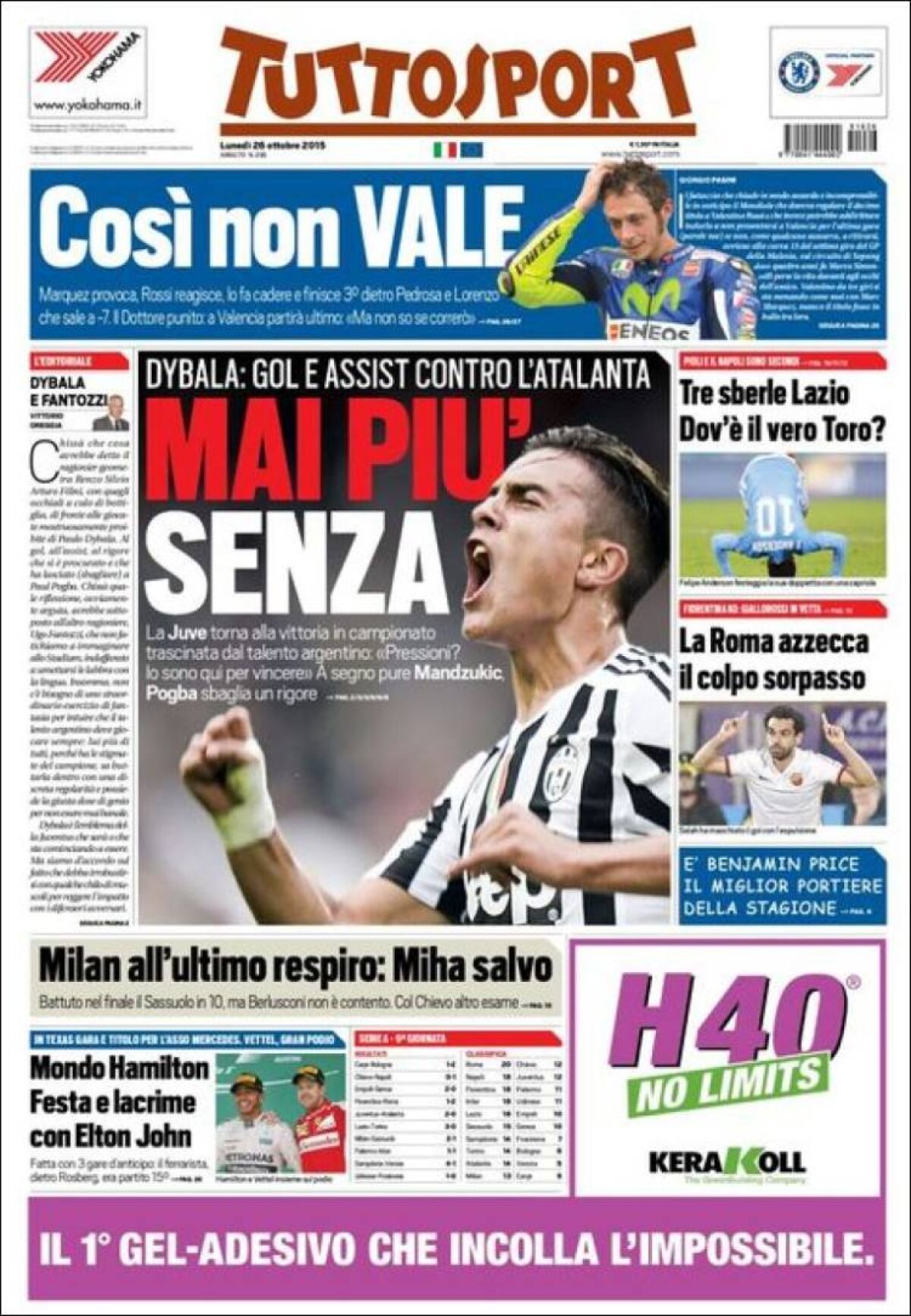 Ce scriu azi ziarele de sport din lume (26 octombrie 2015)