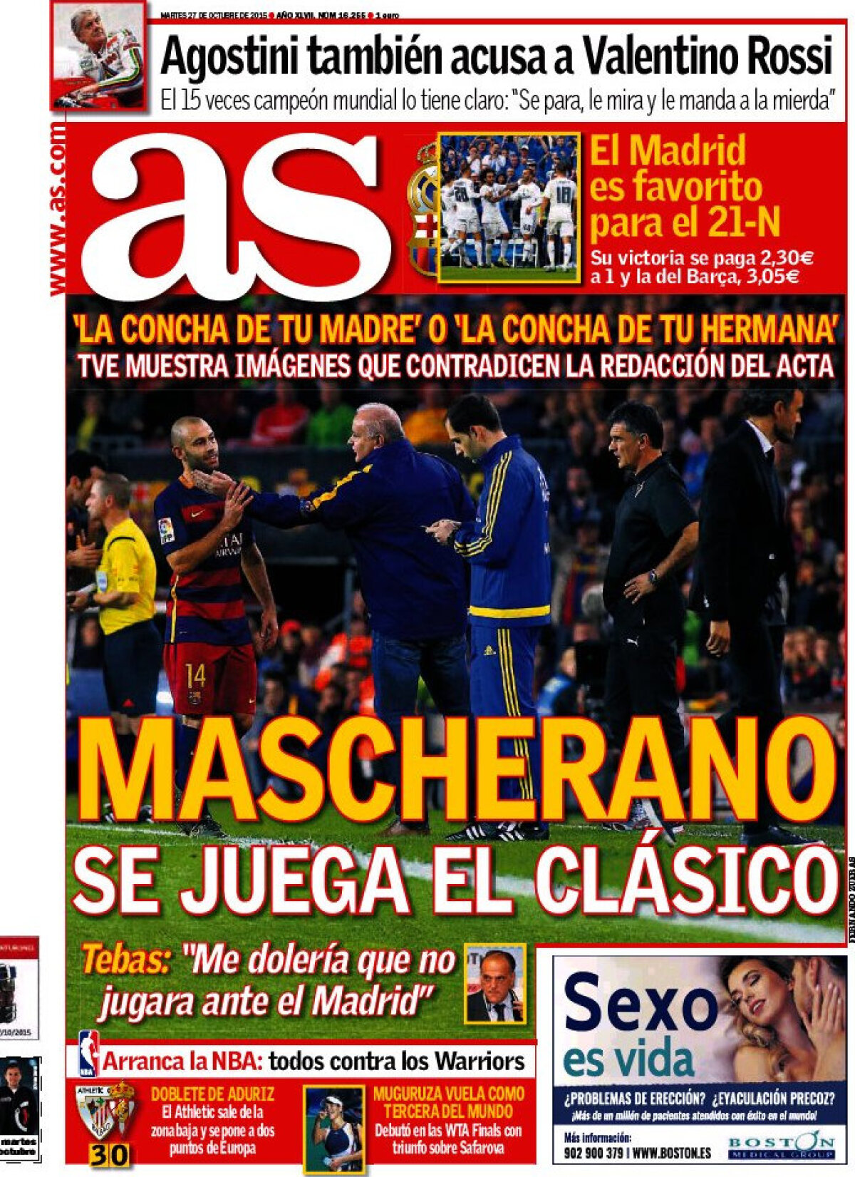 Ce scriu azi ziarele de sport din lume (27 octombrie 2015)