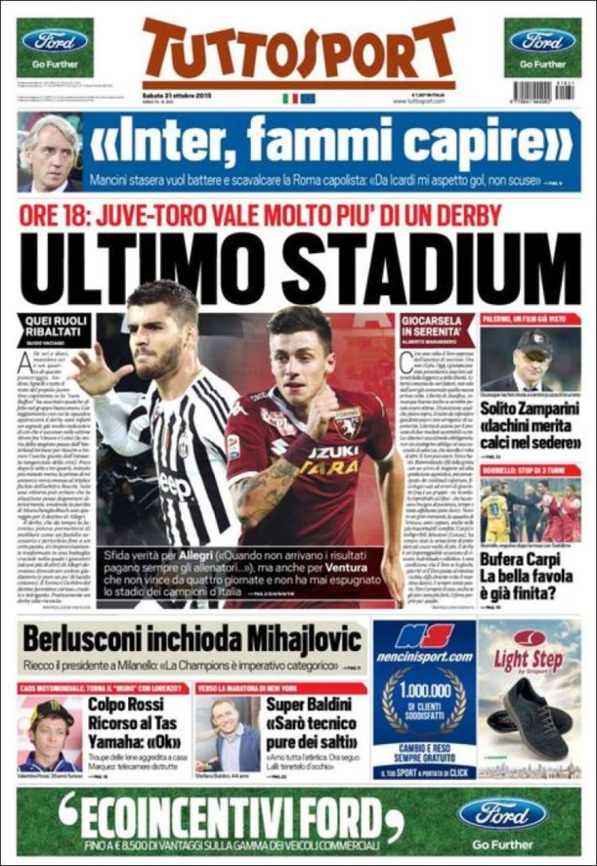 Ce scriu azi ziarele de sport din lume (31 octombrie 2015)