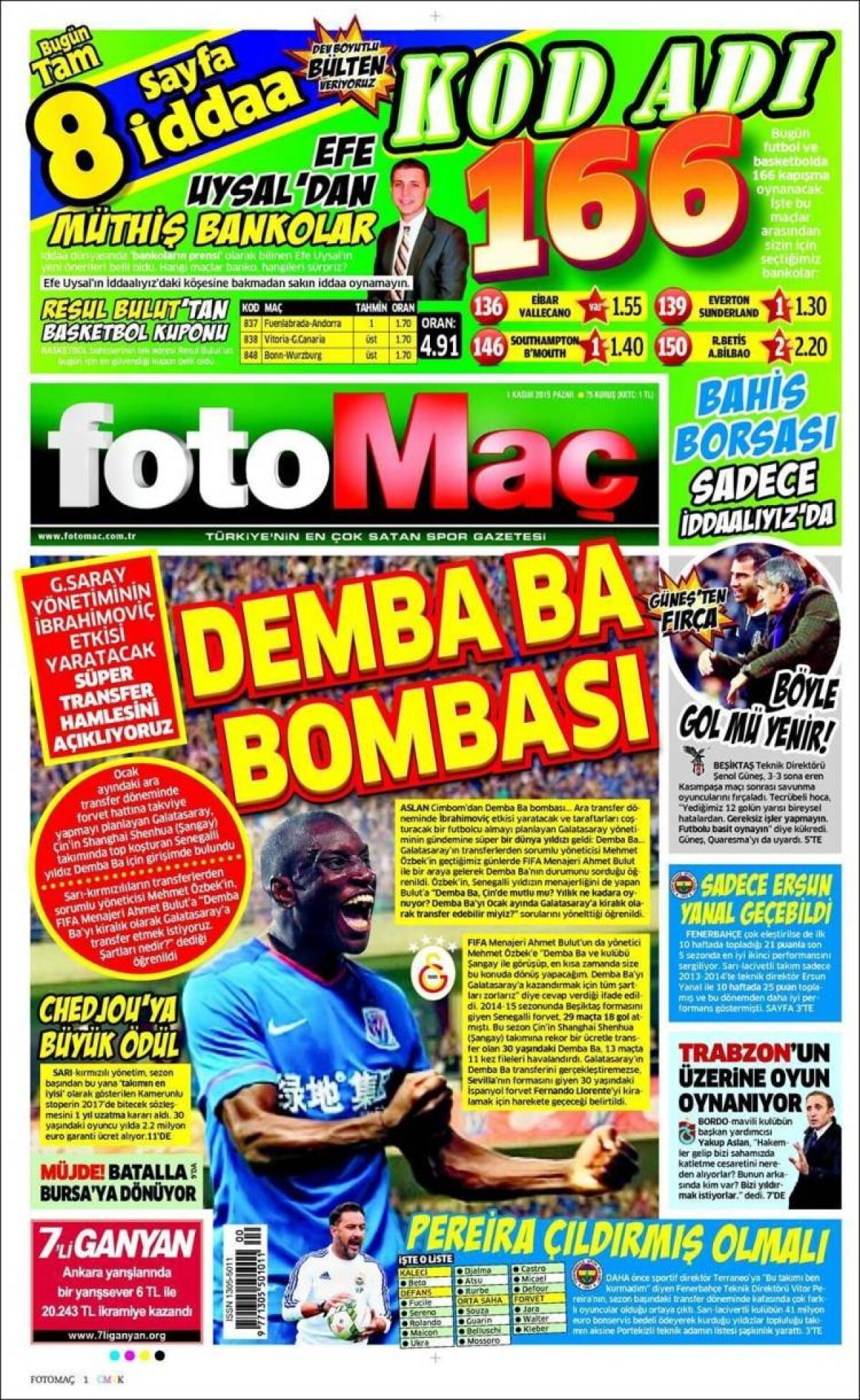 Ce scriu azi ziarele de sport din lume (1 noiembrie 2015)