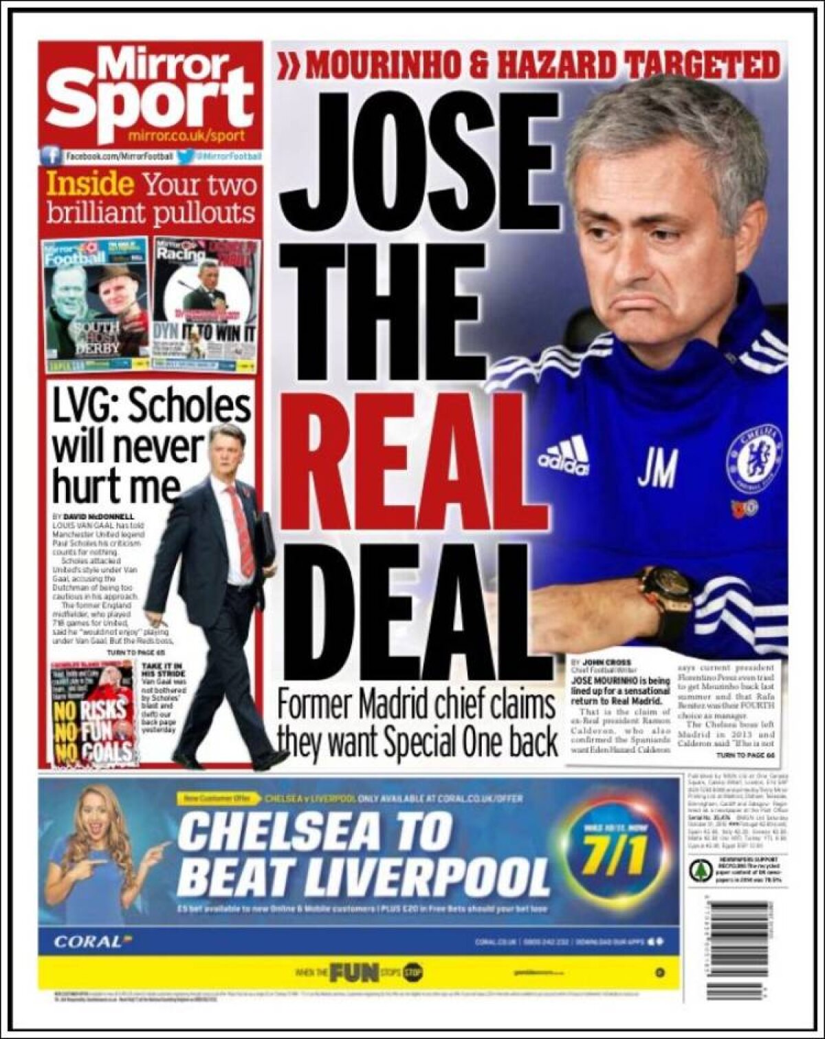 Ce scriu azi ziarele de sport din lume (1 noiembrie 2015)