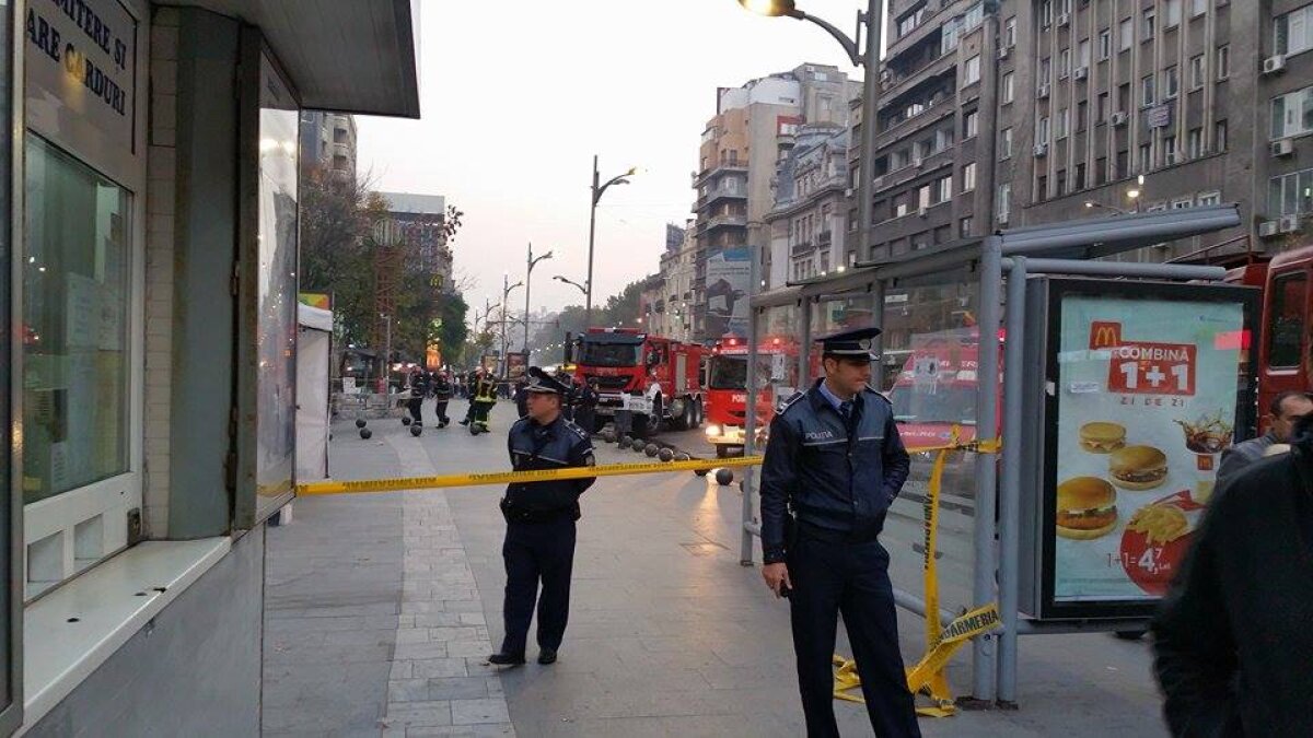 Incendiu în București » Un apartament dintr-un bloc din Piața Romană a luat foc