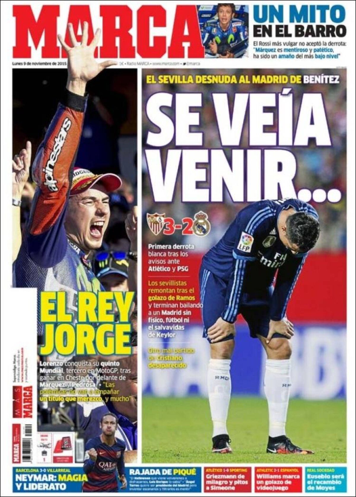 Ce scriu azi ziarele de sport din lume (9 noiembrie 2015)