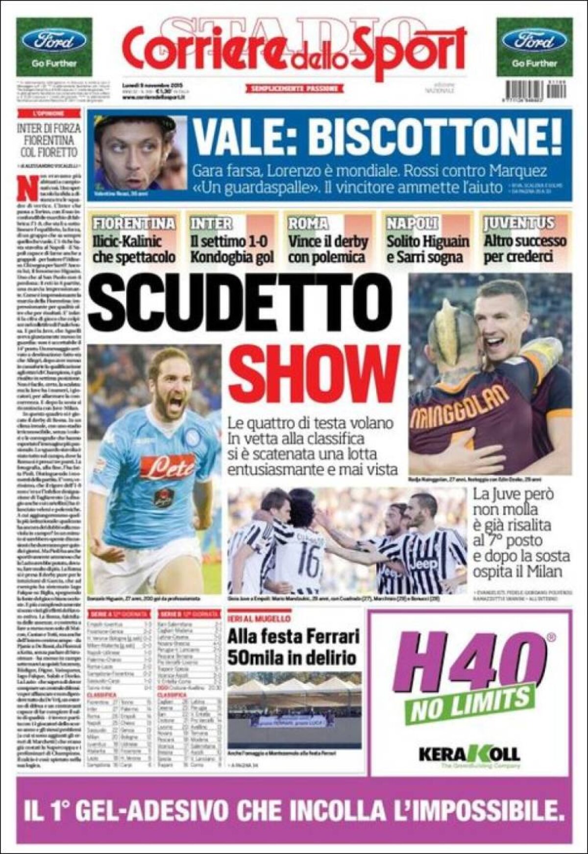 Ce scriu azi ziarele de sport din lume (9 noiembrie 2015)