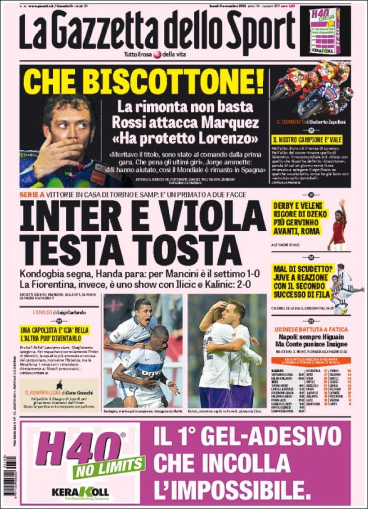 Ce scriu azi ziarele de sport din lume (9 noiembrie 2015)