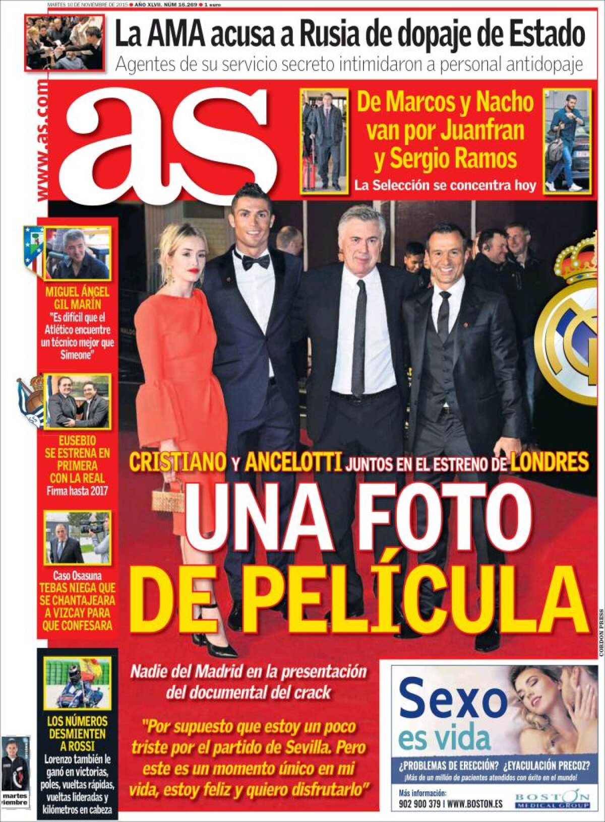 Ce scriu azi ziarele de sport din lume (10 noiembrie 2015)