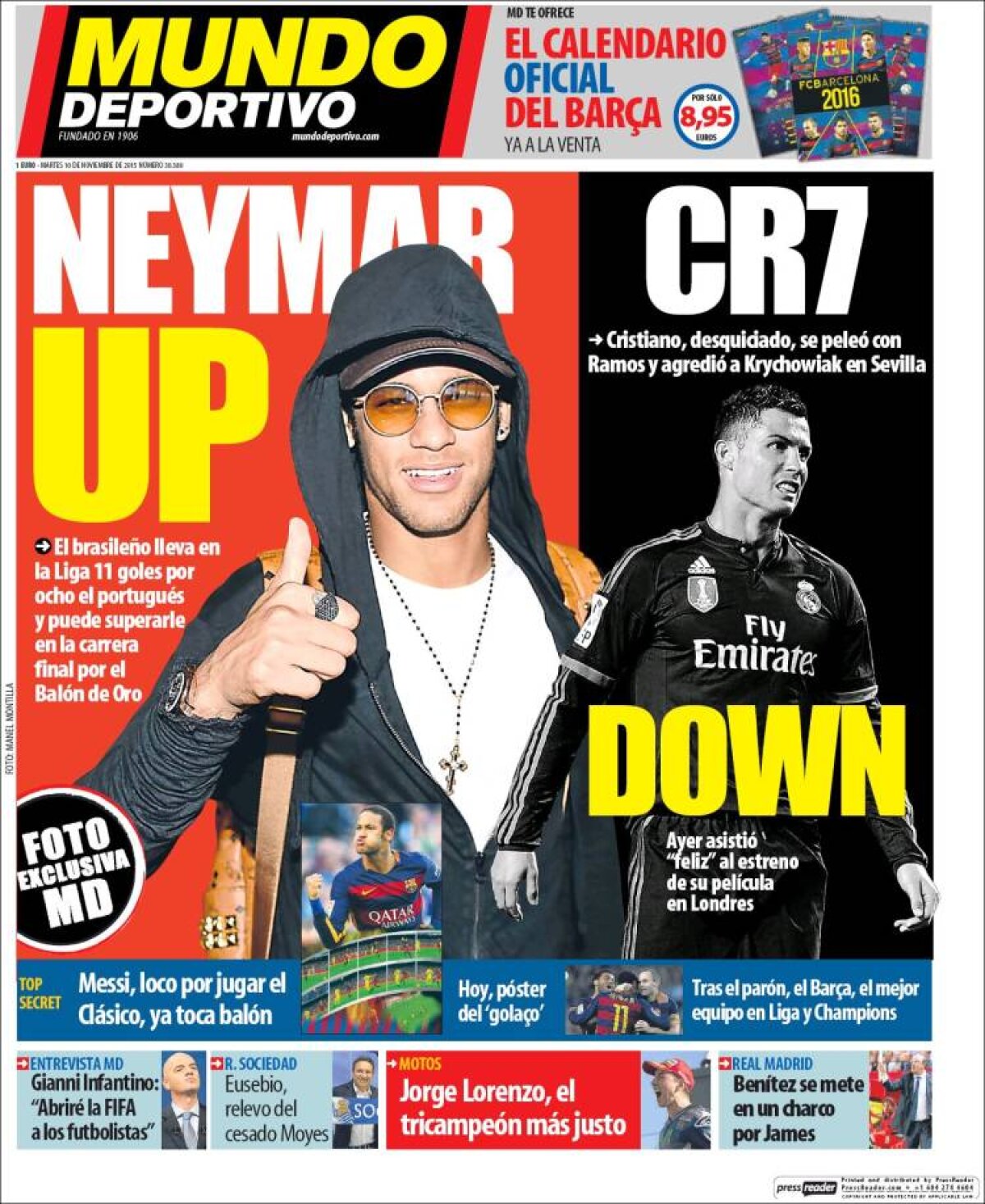 Ce scriu azi ziarele de sport din lume (10 noiembrie 2015)