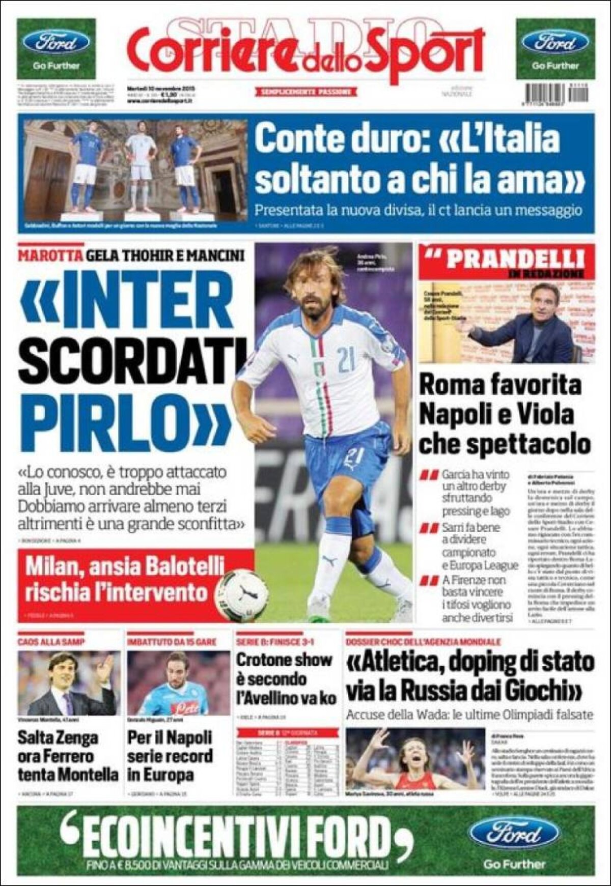 Ce scriu azi ziarele de sport din lume (10 noiembrie 2015)