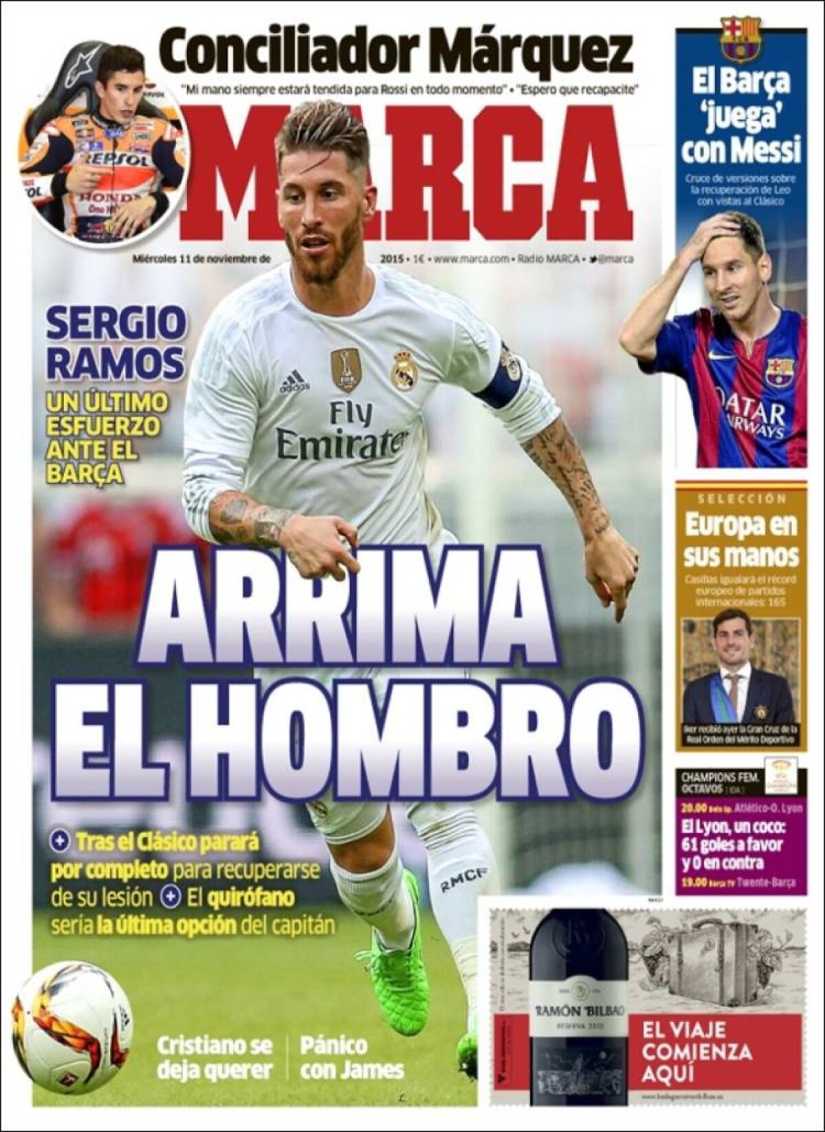 Ce scriu azi ziarele de sport din lume (11 noiembrie 2015)