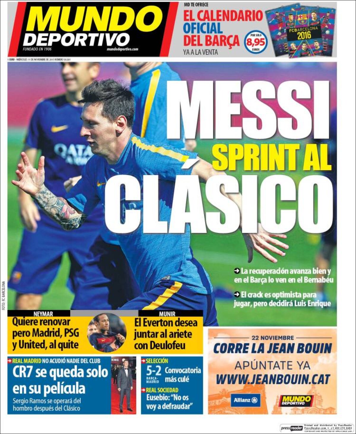 Ce scriu azi ziarele de sport din lume (11 noiembrie 2015)