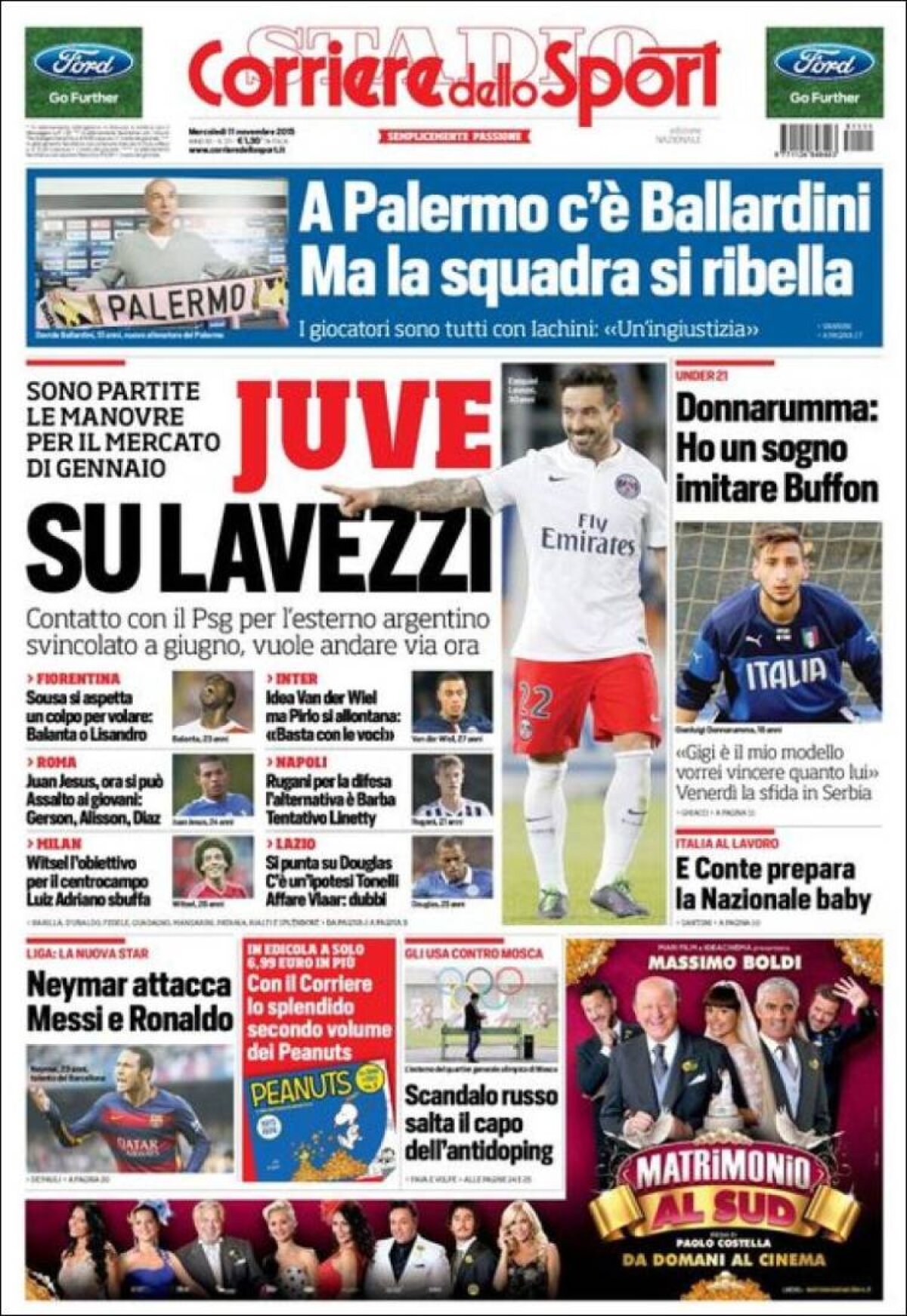 Ce scriu azi ziarele de sport din lume (11 noiembrie 2015)